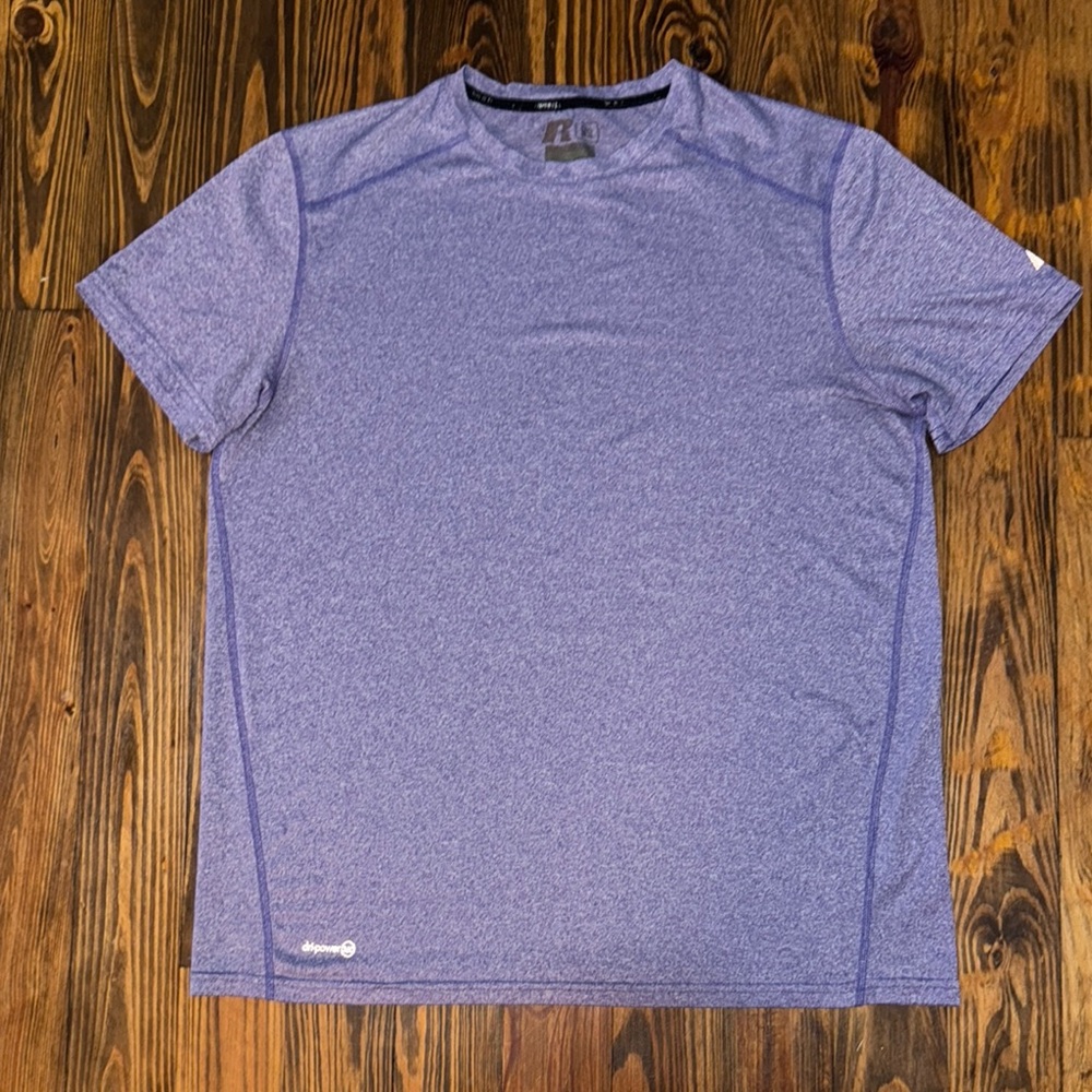 Russell Athletic Men’s Dri-Power Performance Purple Short Sleeve Tee